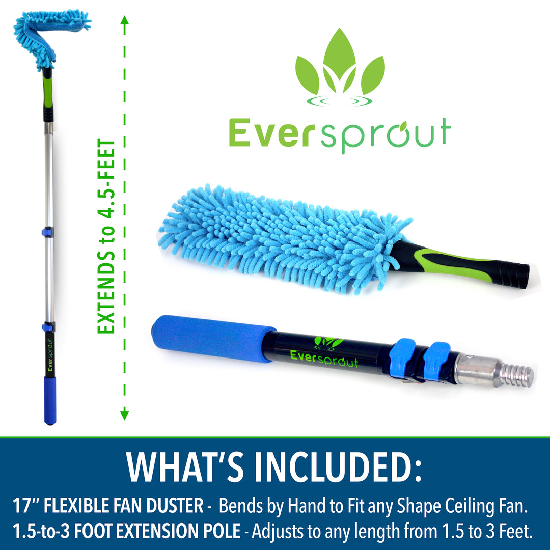 Flexible Ceiling Fan Duster + 3&