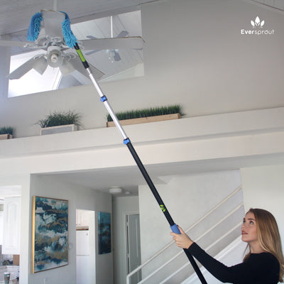Flexible Ceiling Fan Duster + 18' Extension Pole