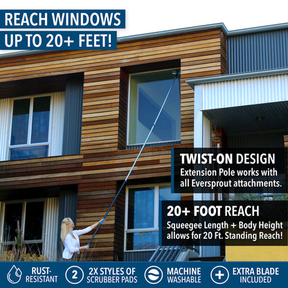 Swivel Squeegee + 12' Extension Pole