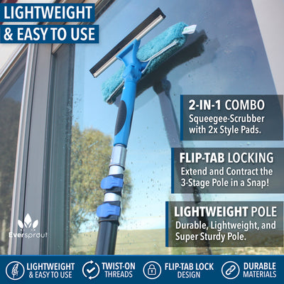 Swivel Squeegee + 12' Extension Pole