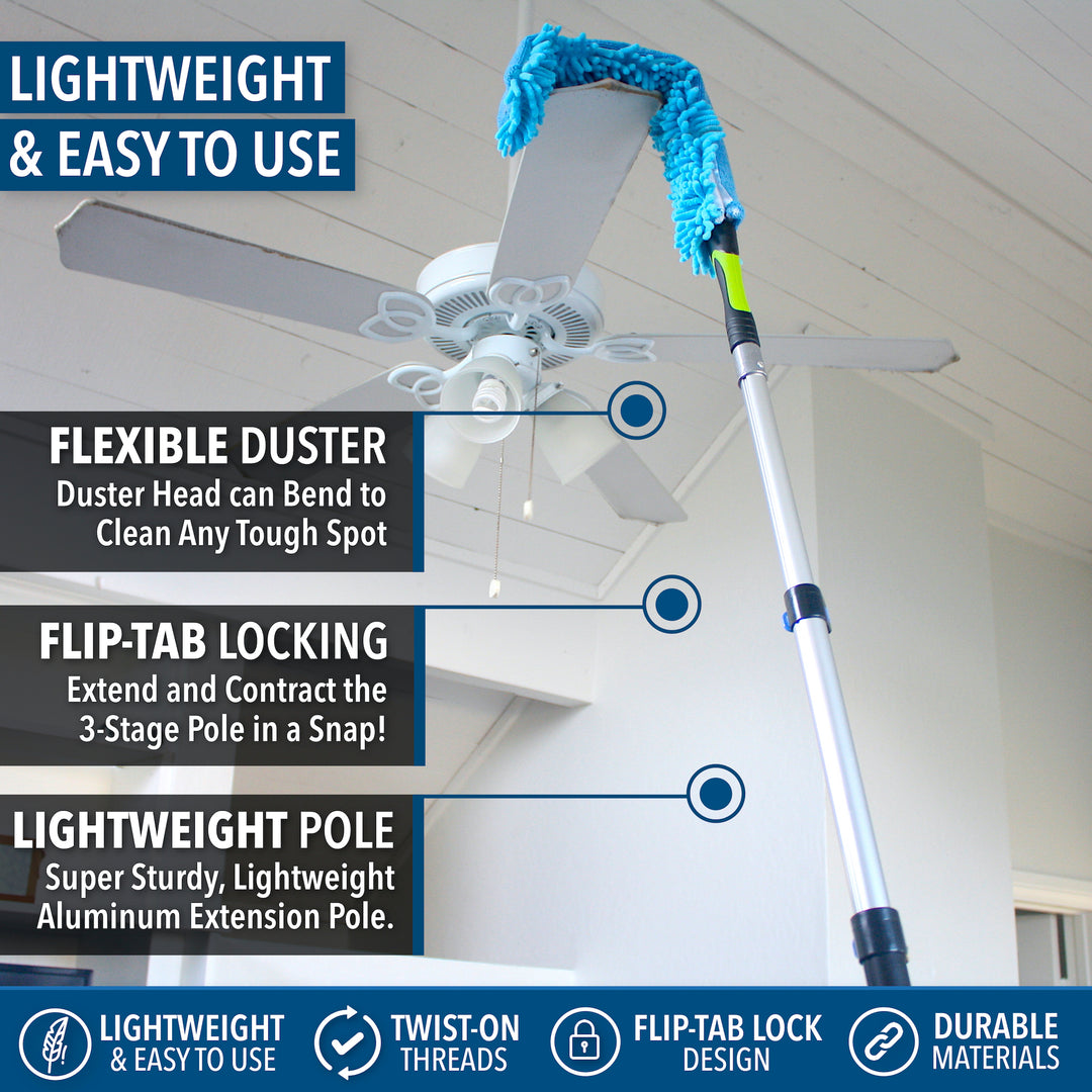 Flexible Ceiling Fan Duster + 12&