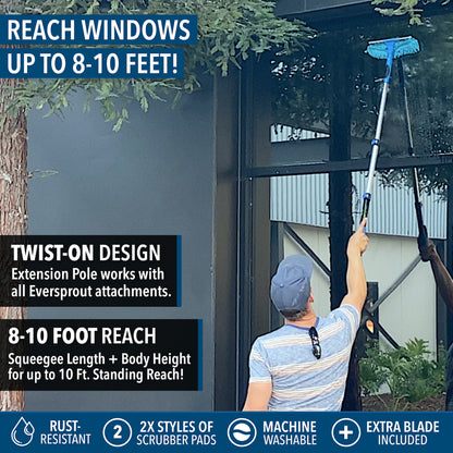 Swivel Squeegee + 3' Extension Pole