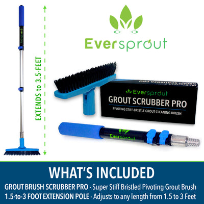 Grout Brush + 3' Extension Pole