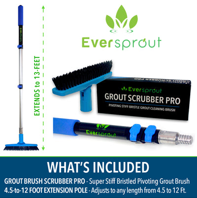 Grout Brush + 12' Extension Pole