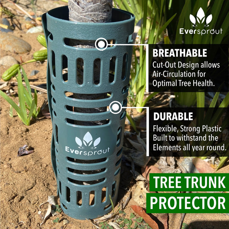 Eversprout tree protector is breathable with cut-out designs and durable to withstand the elements.